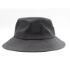 Wholesale custom fisherman caps Nylon Bucket hat with drawstring Rubber patch logo