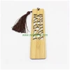 Wholesale Customized Bamboo Craft Through Carved Wooden Bookmark