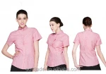 Wholesale customized fashionable high quality and cheap price stripe restaurant hotel staff Waiter waitress uniforms
