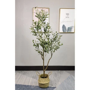 Wholesale evergreen artificial plants plastic olive tree for indoor decor
