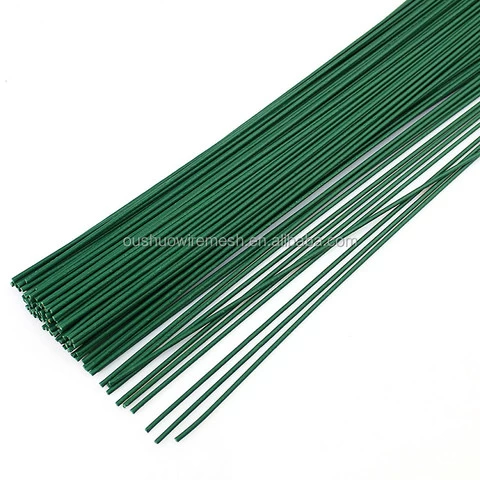 Wholesale factory price/green plastic coated metal garden wire for flower shop/garden green wire