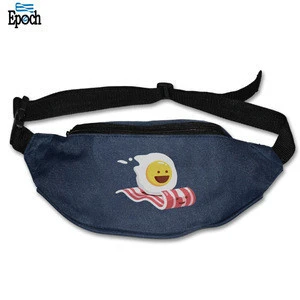 Wholesale fancy bacon and eggs printing durable lightweight fashion fanny pack