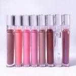wholesale high quality cosmetic vegan nude custom clear private label lip gloss