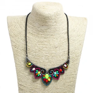 Wholesale High Quality Resin Statement Necklace Zinc Alloy Women Necklaces Jewelry