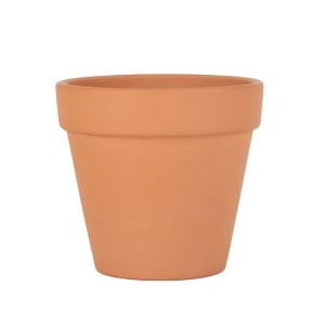 Wholesale hot sale high quality garden matte brown round cheap terracotta planter flower pot for indoor decoration