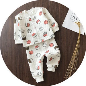 wholesale latest newborn baby boy  boutique clothing set fashion cute organic cotton baby clothes set
