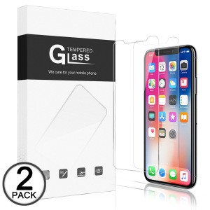 Wholesale Mobile Accessories 2 pack 9H 2.5D Anti scratch For iPhone x xr xsmax Tempered Glass Screen Protector 2 PACK