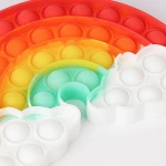 Wholesale New Design  Rainbow Push Pop Bubble Fidget Sensory Toy Autism Stress Reliever Adult Decompression toy