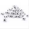 Wholesale Newly Added  BPA free Food Grade 12mm Silicone Alphabet Letter beads