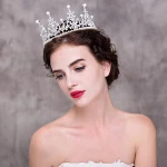 wholesale pearl and rhinestonev big bridal wedding crown and tiaras