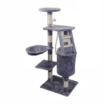 Wholesale Scratching Post Big Giant Extra Large Wall Leopard Pink Material  Banana Leaf Cat Tree Luxury