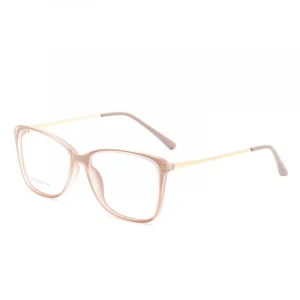 Wholesale Stylish Unisex TR90 Square Pink Blue Medium Prescription Eyeglasses Frame with Demo Lenses