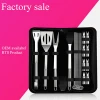 Wholesale three piece bake, BBQ suit handbag, outdoor barbecue tool and outdoor knife, 21pcs barbecue set