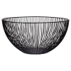 Wire Fruit Round Black Stand Metal Fruit Vegetable Storage Bowl Egg Basket Holder Stand for Kitchen Cabinet and Pantry