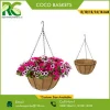 wire hanging basket with coco liner 16inch coco hanging basket