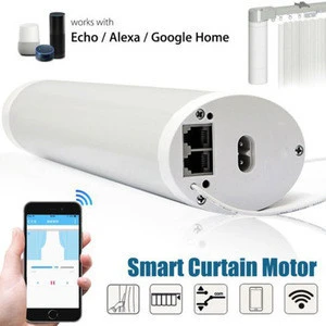 Wireless wired control automatic motorized electric curtain motor with curtain track/wifi curtain motor