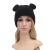 Import Women Girls Ribbed Knit Cute Cat Ear Knit Cable Rib Hat Cap Beanie Hat Women Knit Beanie Cat Ear Crochet Braided Winter Ski Hat from China
