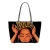 Import Women Large PU Shoulder Handbags Of African Girls Black Art Design Top handle Ladies Tote Bags from China