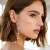 Import Women New Pearl Big Circle Gold Plated Earring Trendy Exaggerated Pearl Earring Wire Hoop Earrings from China