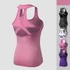 Women&#39;s Yoga vest Sexy hollow tight-fitting quick-drying clothes high-elastic breathable fitness running vest 92101