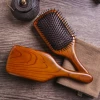 wooden hair brush Scalp Massage Square Paddle Hair Brush Detangle Air Cushion hair comb