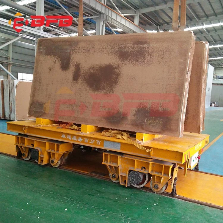 Workshop movable track 10 ton copper billet transport cart on sale