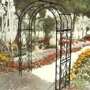 wrought iron garden rose arch design 2016 new unique white wedding metal arch with gate