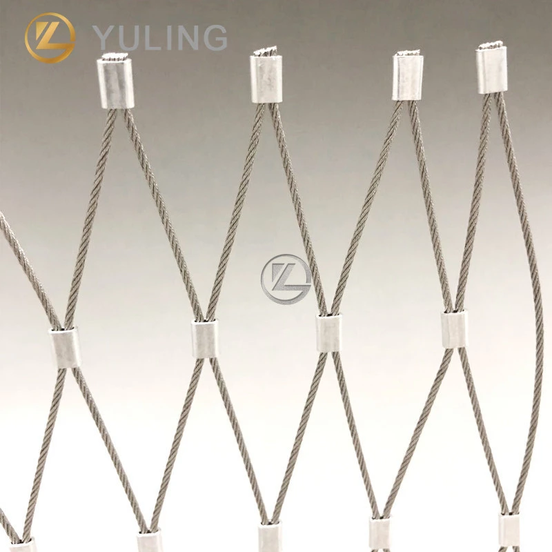 Buy Yl Stainless Steel Ferrule Cable Mesh Wire Rope Mesh Fence from ...
