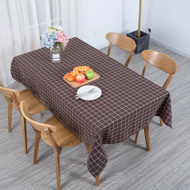 YRYIE China Wholesale Decorative Custom Rectangle Cotton Linen Tablecloth