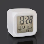 ZOGIFT Glowing Led 7 Color Change Digital Alarm Clock