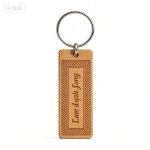 Custom Laser Engraved Wooden Keychain Personalized Wood Key Chain Promotional Gift Bulk Wholesale
