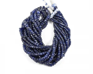 Glass Filled Blue Sapphire Beads