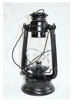 SPHINX Traditional Vintage Style Iron Matte Black Electric Lantern with Bulb for Lighting and Decorations, Table Centre