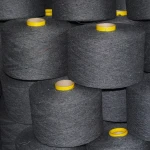REGENERATED POLYCOTTON NE 6/1 CHARCOAL (MELANGE) YARN FOR KNITTING GLOVE knitted yarn polyester yarn cotton yarn