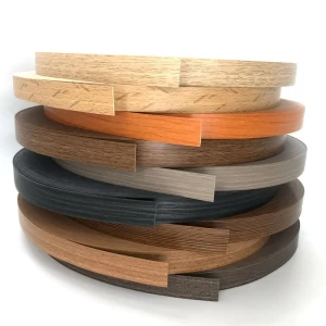 Flexible Kitchen Cabinet High Gloss Woodgrain Pvc Plastic Furniture Edge Banding Strip