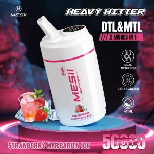 2025 Online Shopping Mesii Shisha Heavy Hitter 50K Disposable Vape Pen 45ml Wholesale Dtl&Mtl Vaping Digital Screen