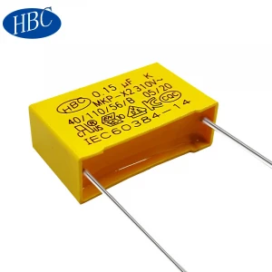 0.15uf 310v mkp / mpx capacitor price factory direct X2 154K310VAC P15 metallized polypropylene film anti-interference capacitor