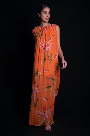 Sundial Floral Crinkled Dress