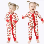 Wholesale Baby Pajama Romper Strawberry Bodysuit Supplier
