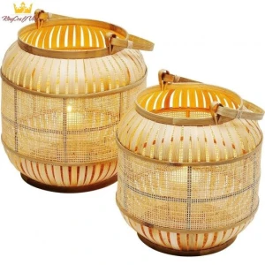 100% Handmade Vietnam Lighting Hanging Natural Bamboo Lantern