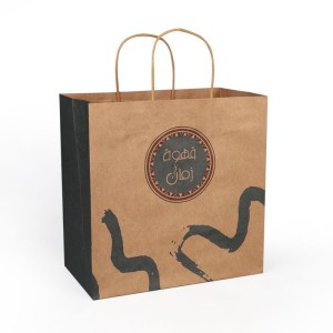 Cheap custom logo good quality recyclable gift kraft paper bag with twist handle
