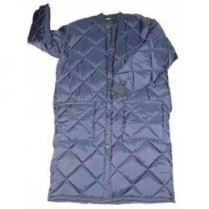 Freezer coat quilted snap close blue