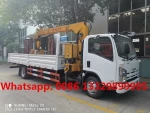 ISUZU 700P 4*2 LHD 4tons telescopic crane boom mounted on truck for sale