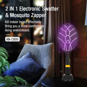 New 2 IN 1 Mosquito Swatter And Electronic Killer Lamp