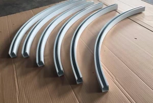 Aluminum profiles with curved arcs (in the lighting and automotive industries) can be processed and customized