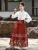 Import Popular national style horse-faced skirt for girls, summer suit, children's Hanfu skirt, ancient style daily summer parent-child horse-faced skirt from China