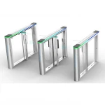 High security face recognition fingerprint access control swing turnstile barrier gate for parks schools