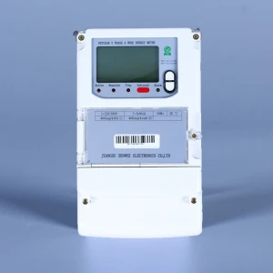 Three Phase Remote Charge-controlled Smart Electricity Energy Meter