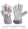 RG-4010 Blue Stripped Leather Working Gloves