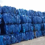Recycled HDPE Blue Drum Scraps/Flakes